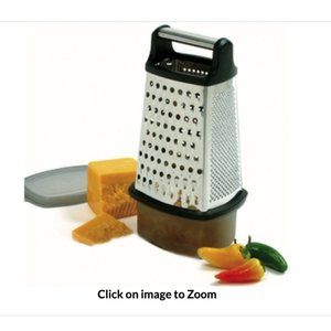 Brand new Norpro stainless steel 4 sided grater w/ catcher. Still in new package